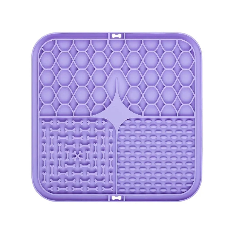 Pet Lick Silicone Mat Slow Feeder Dog Food Plate Bathing Distraction Sucker Training Feeder for Dogs Kitchen Supplies