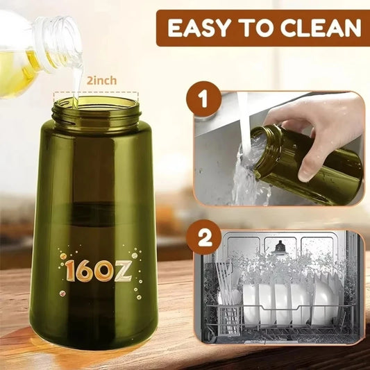 16oz 470ML Light Blocking Dark Oil Sprayer Bottle for Cooking Kitchen Olive Oil Dispenser Seasoning Tool for Salad Grill Frying