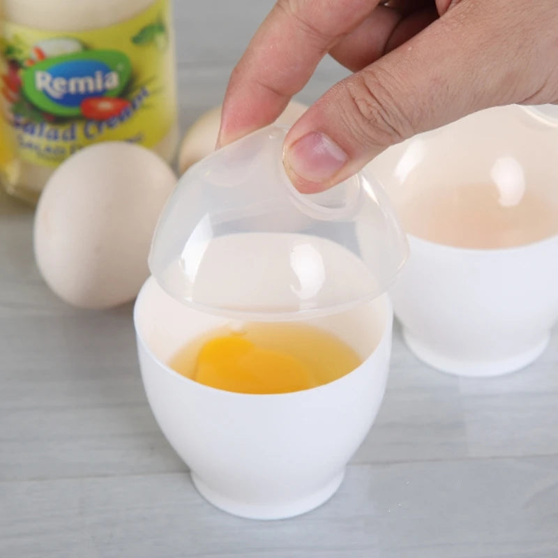 TXM Microwave Egg Cooker White Microwave Oven Cup Poacher Egg Boiler Steamer Cooking Tool Kitchen Accessories
