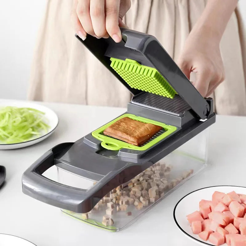 Multifunctional Vegetable Slicer & Chopper, Mandoline Grater for Cutting, Slicing, Shredding & Dicing Food