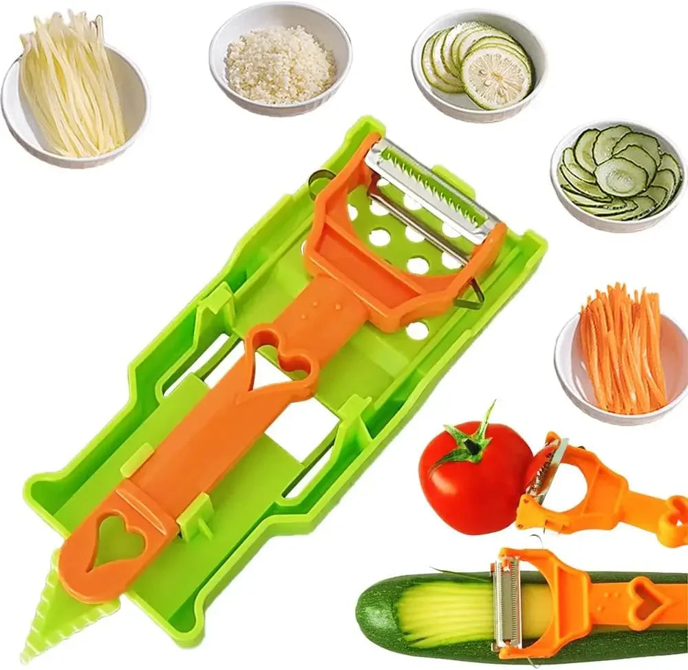 2Pcs Multi-functional Kitchenware Set, Upgraded Julienne Peeler Vegetable Peeler, All Kinds of Fruits and Vegetables Slicer