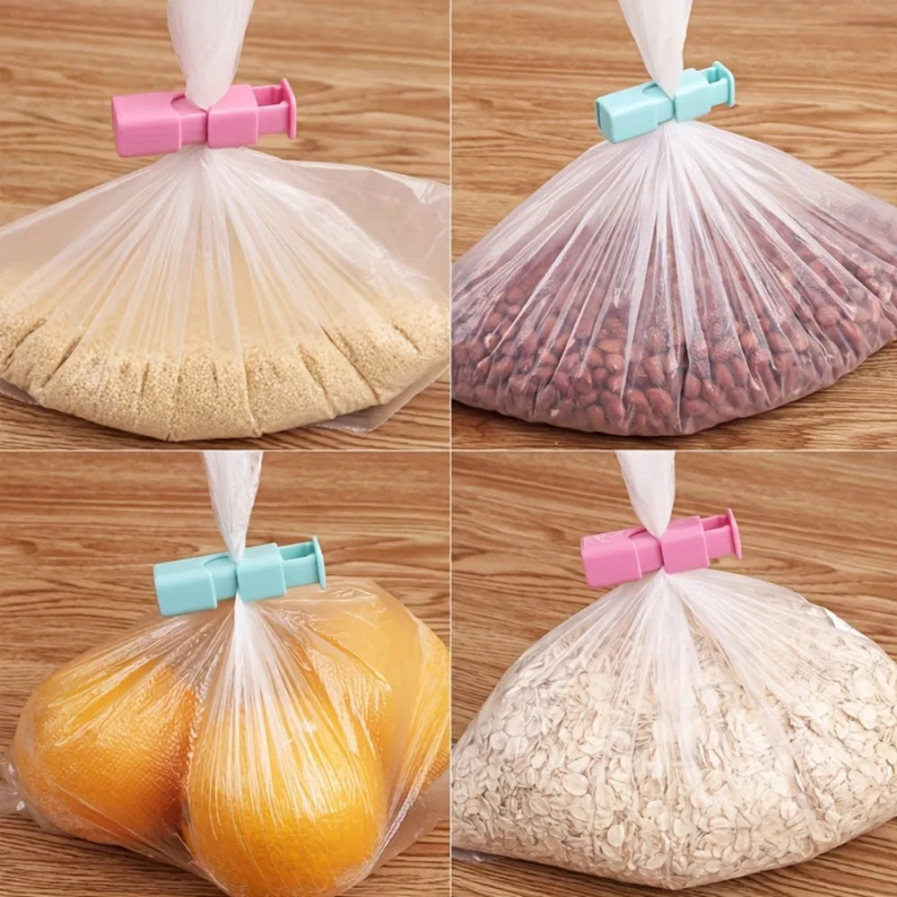 Food Bag Sealing Clips 12 Pcs Reusable Spring Loaded Bread Snack Bag Clips for Kitchen Food Fresh Keeping Storage Sealed Storage