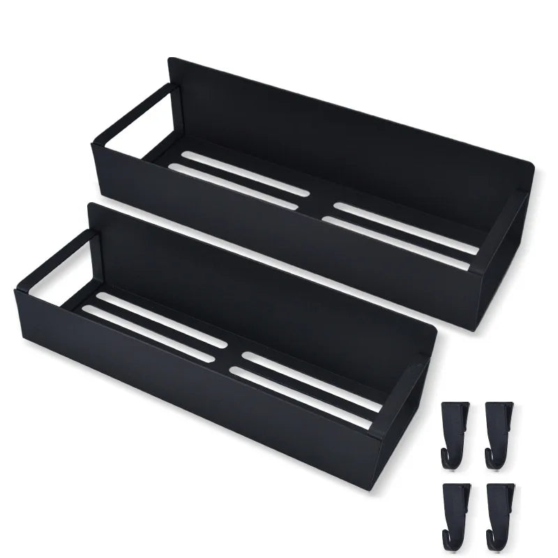 Magnetic Spice Rack for Refrigerator, Magnetic Shelf, Moveable Fridge Organizer with Hook Rack, Seasoning Organizer for Kitchen