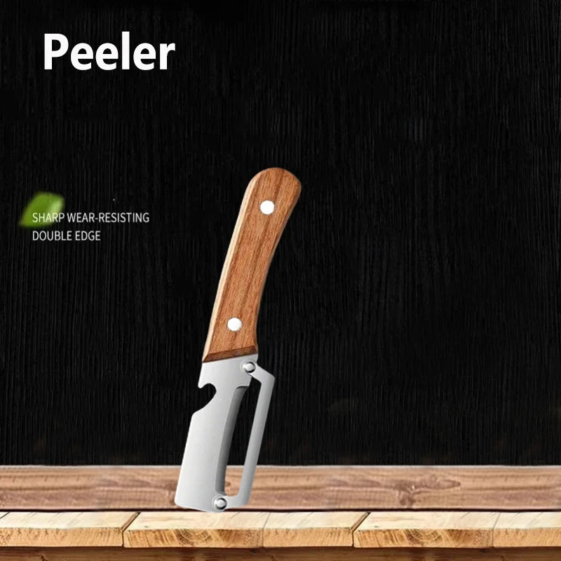 1~4PCS WXCOO Kitchen Knife Set Stainless Steel Fruit Peeler Damascus Pattern Chef Knife Tools for Vegetables and Fruit Peeling