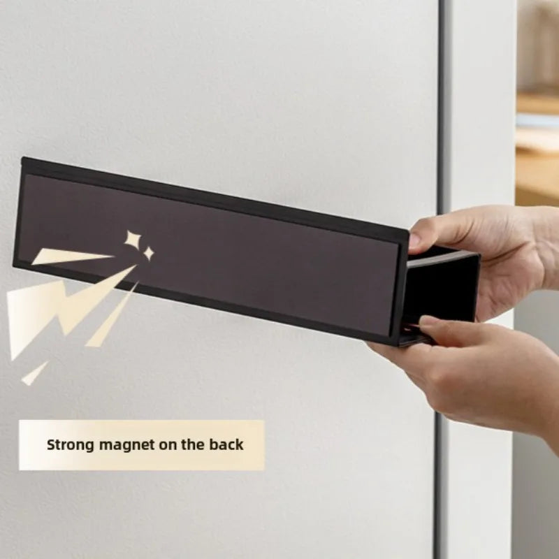 Magnetic Spice Rack for Refrigerator, Magnetic Shelf, Moveable Fridge Organizer with Hook Rack, Seasoning Organizer for Kitchen