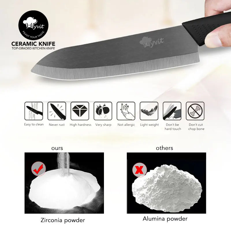 Ceramic Knives Kitchen knives Set 3 4 5 6 inch Chef knife Cook Set Chef Utility Slicer Vegetable Peeler White Zirconia Blade