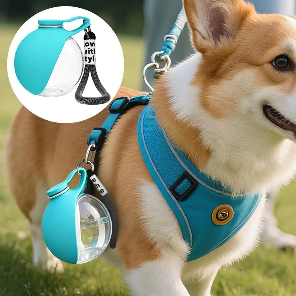 Portable Dog Water Bottle with Foldable Silicone Bowl, Leak-Proof Backflow,Large Capacity Pet Water Dispenser for Dogs & Cats