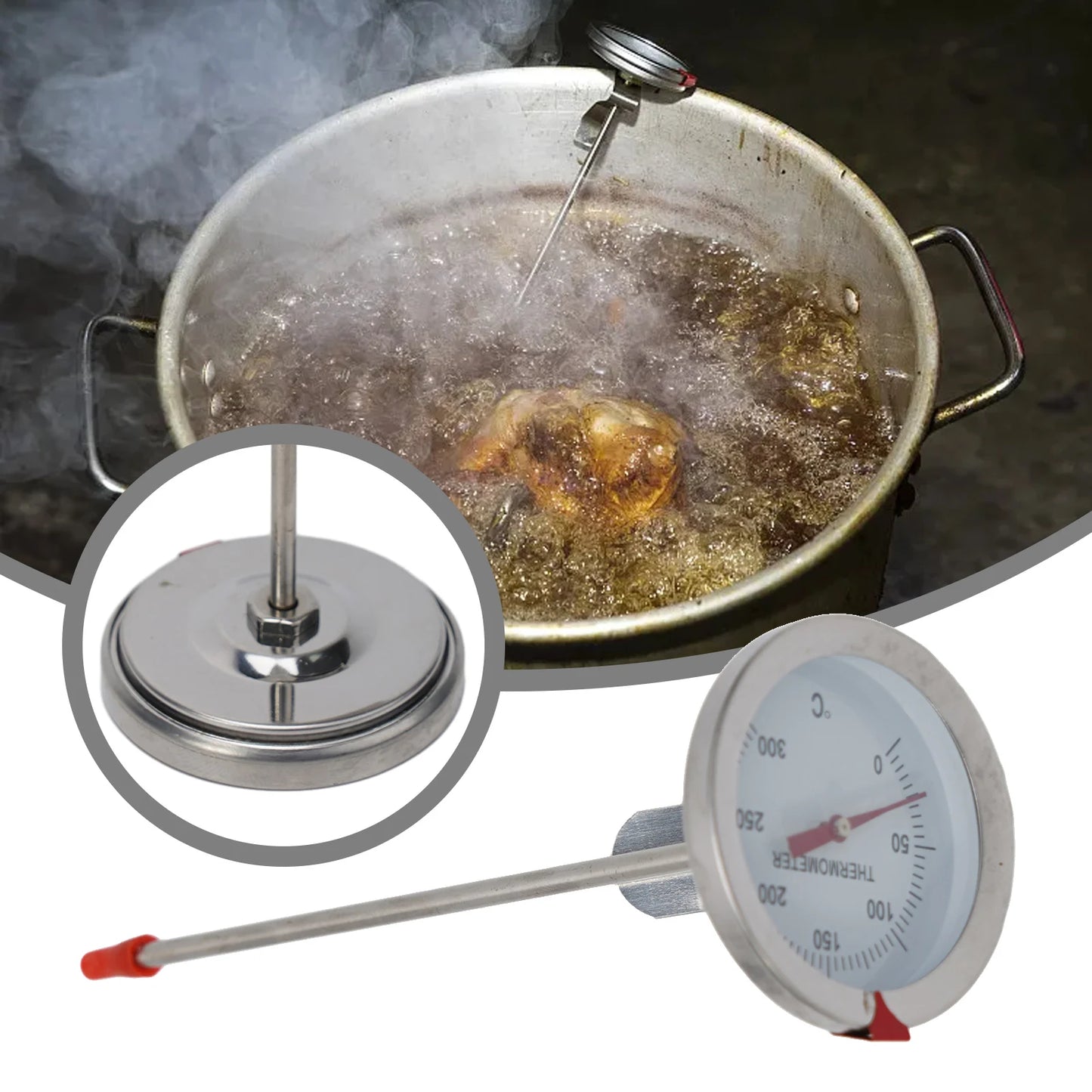 Stainless Steel Probe Thermometer Kitchen Tools Cooking Temperature Meter 0~300℃ Milk Coffee Food Meat Gauge Kitchen Gadgets