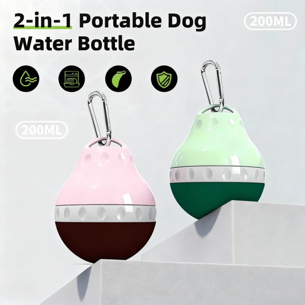 SuperDesign Portable Dog Water Dispenser Teardrop Shape Lightweight Plastic Container for Travel And Outdoor Activities Colorful