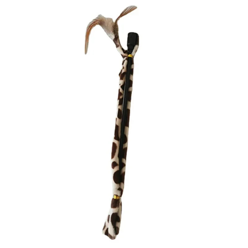 Simulation Feather Interactive Cat Toys Funny Feather Cat Stick Toy for Kitten Playing Teaser Wand Toys Cat Supplies Accessories