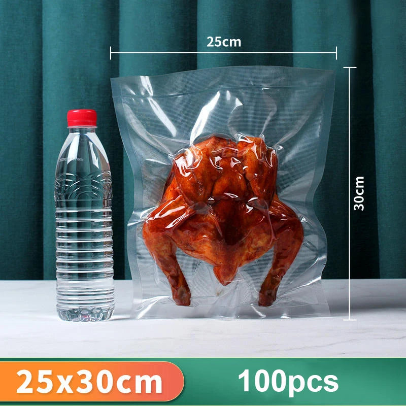 Vacuum Packaging Bags for Food 100pcs Food Vacuum Storage Packaging Bag for Vacuum Sealer Thicker Food Fresh Keeping Sealing Bag