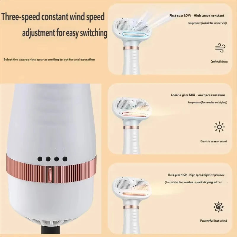 1 Piece Customization Support Pet Hair Grooming Comb Brush Massage Automatic Rechargeable Battery Simple Design Self Cleaning