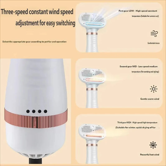1 Piece Customization Support Pet Hair Grooming Comb Brush Massage Automatic Rechargeable Battery Simple Design Self Cleaning