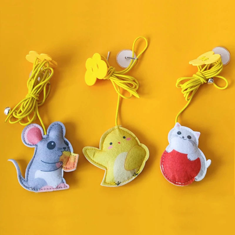 Interactive Cat Toy Hanging Simulation Cat Toy Funny Self-hey Interactive Toy for Kitten Playing Teaser Wand Toy Cat Supplies