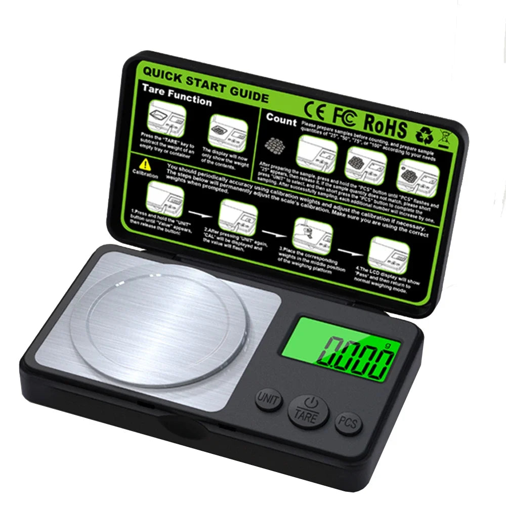 Mini Digital Scale Jewelry Milligram Scales Portable Kitchen Baking Scale 100g 0.001g High Accuracy Milligram Scall Transition