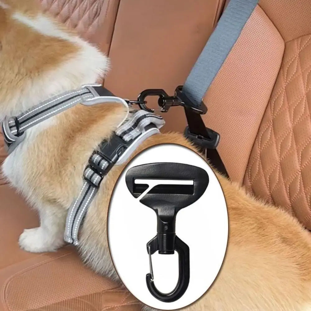 Anti-interference Pet Safety Buckle Easy to Use Sustainable Pet Travel Car Seat Hook Durable Dogs Locking Snap Seat Belts Travel