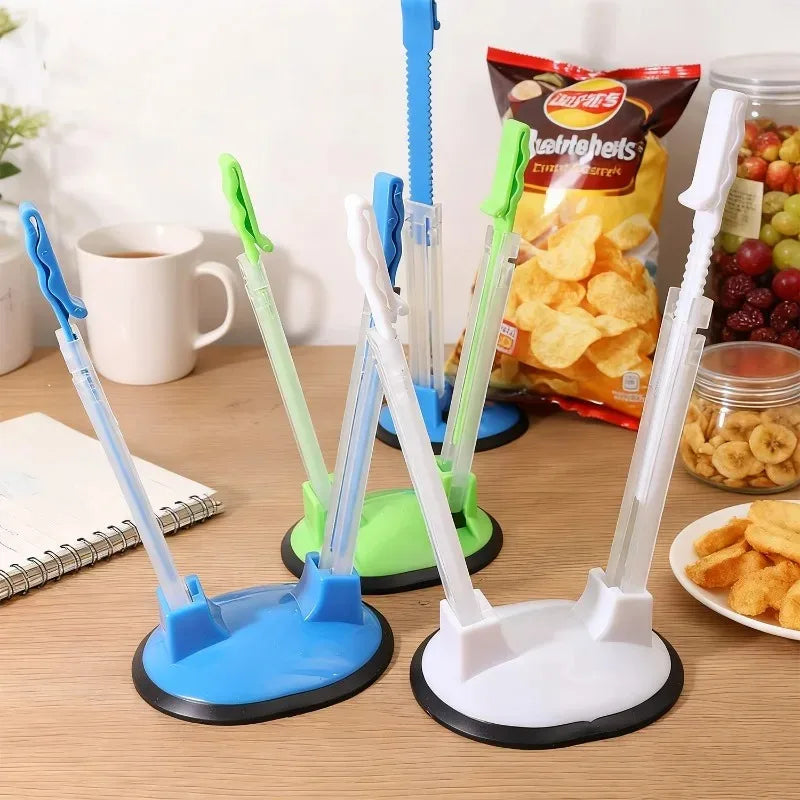 Hands Free Baggy Rack Clip Adjustable Non Slip Food Storage Bag Holder Reusable Fresh-Keeping Freezer Bag Support Kitchen Supply