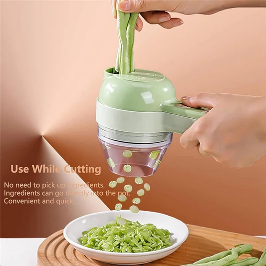 B90B-5 In 1 Electric Vegetable Cutter Set Portable, Rechargeable, Chopper Machine For Pepper,Garlic& Meat