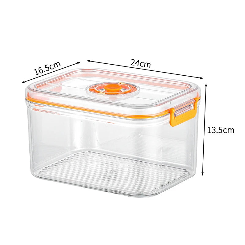 Vacuum Fresh-keeping Box Refrigerator Sealed Canister Microwavable Transparent Food Storage Container Kitchen Organizer Bento