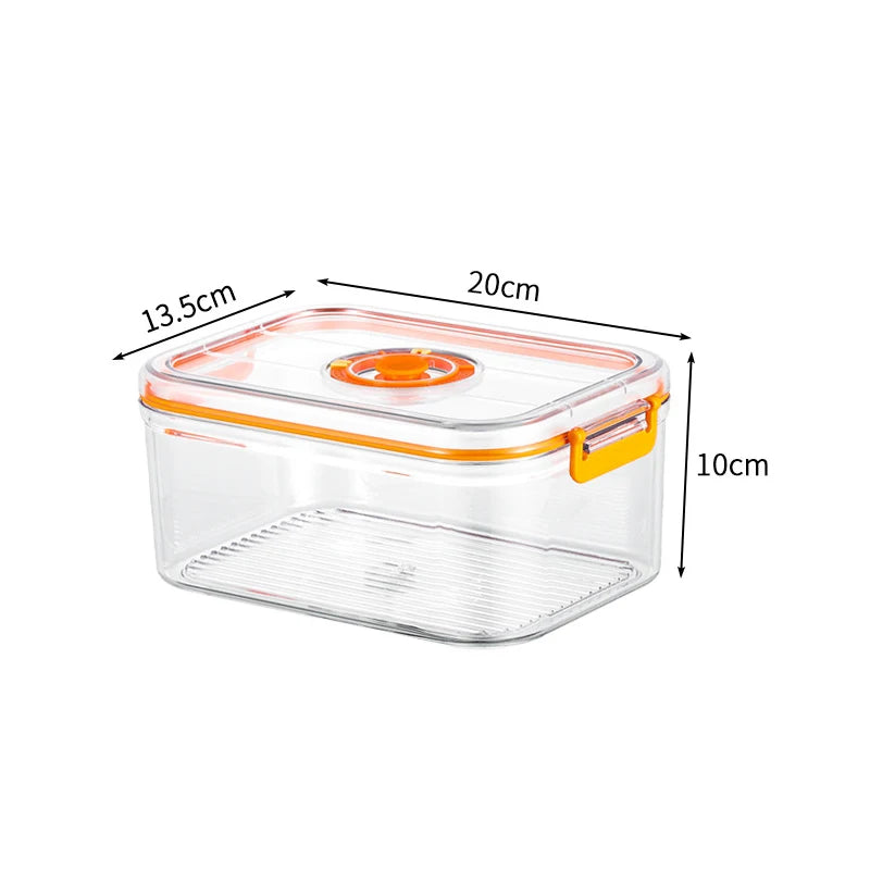 Vacuum Fresh-keeping Box Refrigerator Sealed Canister Microwavable Transparent Food Storage Container Kitchen Organizer Bento