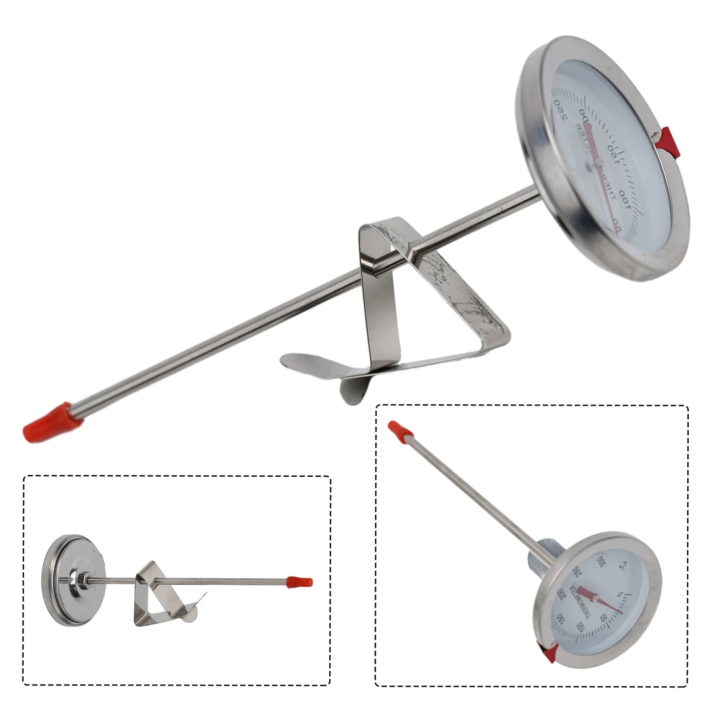 Stainless Steel Probe Thermometer Kitchen Tools Cooking Temperature Meter 0~300℃ Milk Coffee Food Meat Gauge Kitchen Gadgets