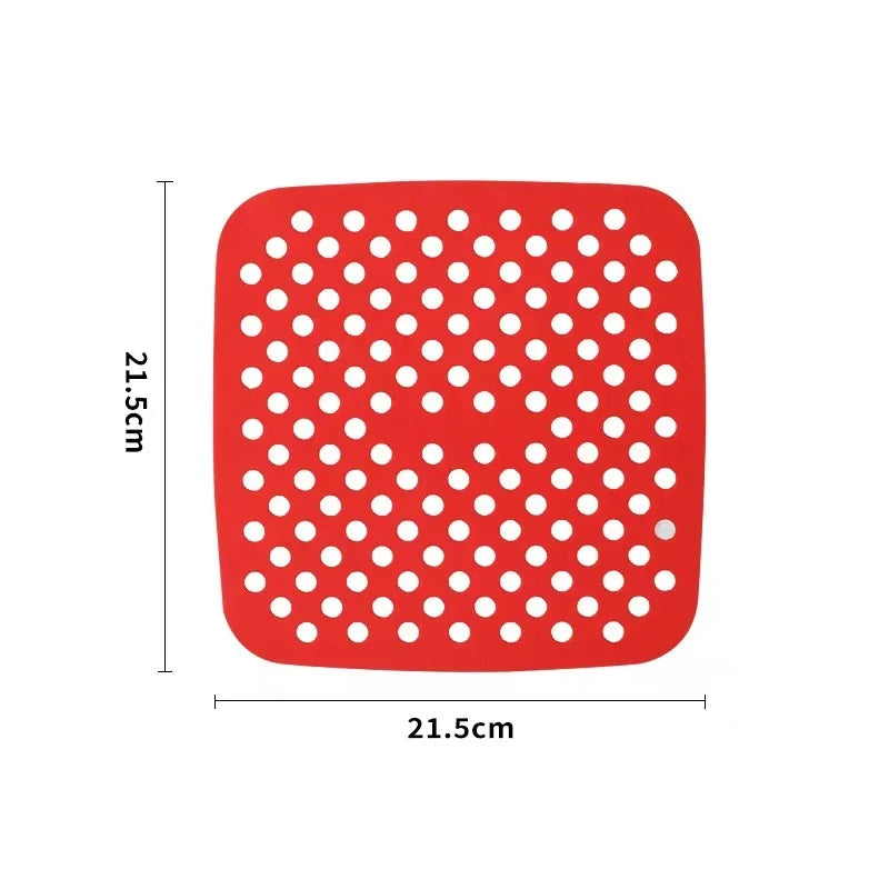 Reusable Air Fryer Pad, Silicone Non-stick Air Fryer Liner, Easy-to-clean Household Kitchen Tool, Practical Home Kitchen Gadget