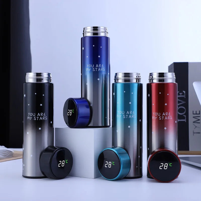 Smart Stainless Steel Thermal Bottle Display Temperature Thermal Mug  Food Thermos For Tea Water Bottle With Heating Travel Cup