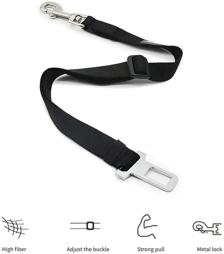 Pet Cat Dog Car Seat Belt Adjustable Pet Seat Vehicle Harness Lead Clip Safety Lever Traction Dog Collars Accessoires for Dogs