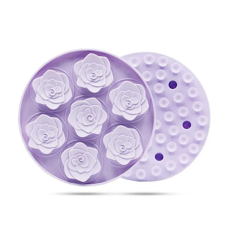 Silicone pet slow feeding mat dog licking mat round with suction cup anti-suffocation cat slow feeding mat