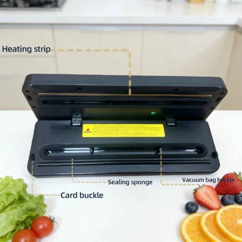 2026 6-in-1 Automatic Electric Vacuum Sealer Dry/Wet Food Sealed Packaging Sealer  65KPa High-Suction Vacuum Packaging Machine
