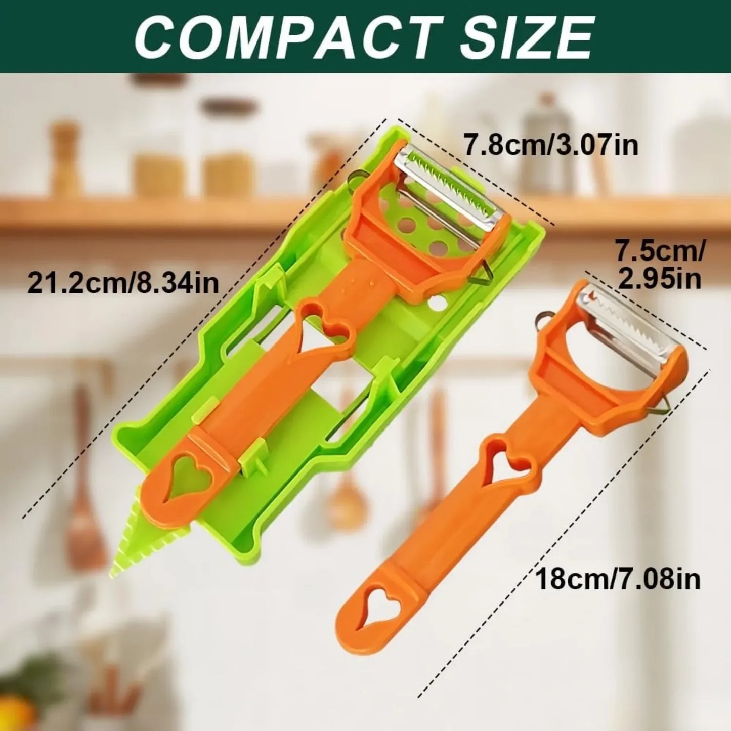 2Pcs Multi-functional Kitchenware Set, Upgraded Julienne Peeler Vegetable Peeler, All Kinds of Fruits and Vegetables Slicer
