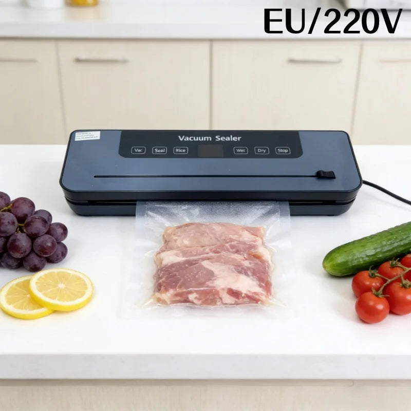 2026 6-in-1 Automatic Electric Vacuum Sealer Dry/Wet Food Sealed Packaging Sealer  65KPa High-Suction Vacuum Packaging Machine