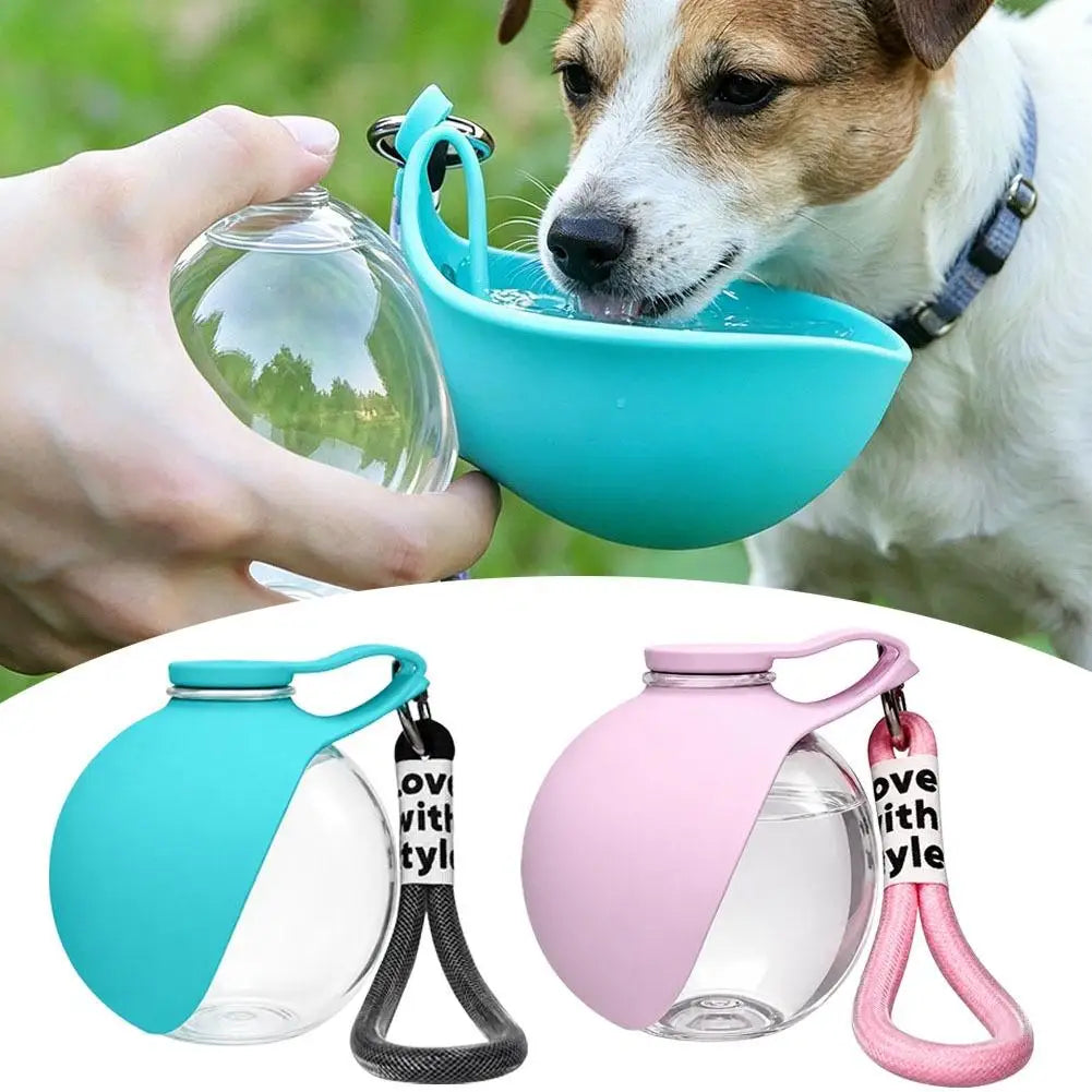 Portable Dog Water Bottle with Foldable Silicone Bowl, Leak-Proof Backflow,Large Capacity Pet Water Dispenser for Dogs & Cats