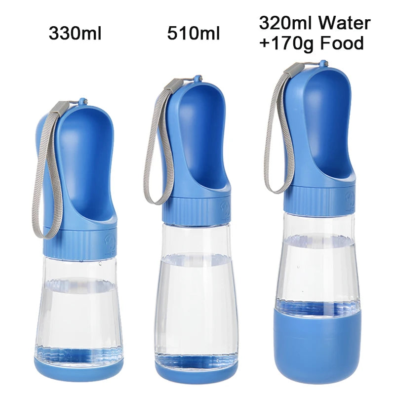 2 in 1 Dog Water Bottle Portable Water Dispenser with Food Container for Small Large Dogs Cats Golden Retriever Feeding Supplies