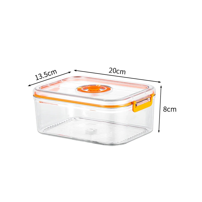 Vacuum Fresh-keeping Box Refrigerator Sealed Canister Microwavable Transparent Food Storage Container Kitchen Organizer Bento