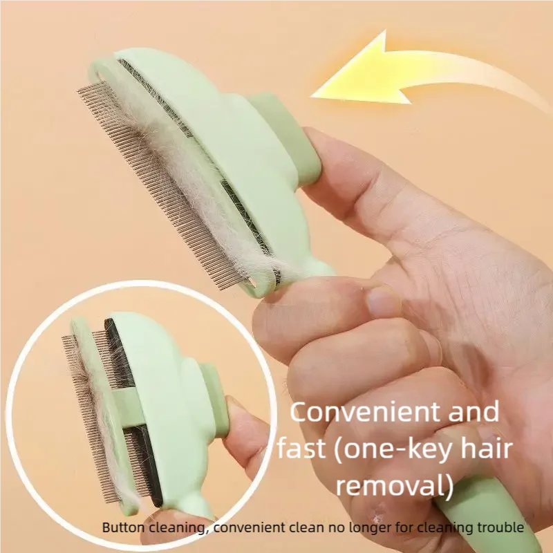 Dog Comb Pet Hair Remover One Button Dogs Brush Self-cleaning Cat Brush Massage Combs for Dog Grooming Brushes for Pet Products