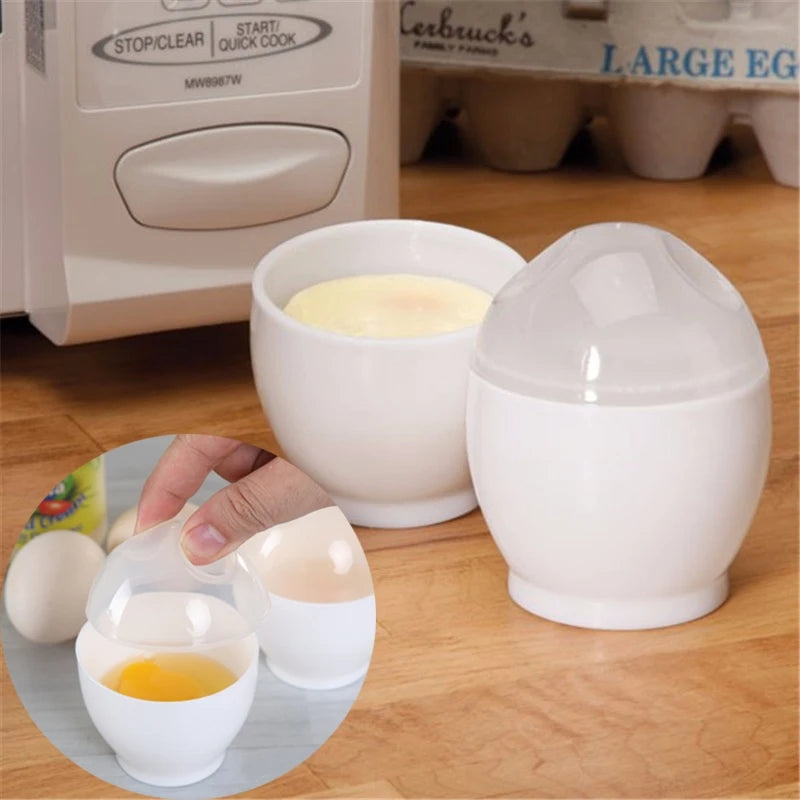TXM Microwave Egg Cooker White Microwave Oven Cup Poacher Egg Boiler Steamer Cooking Tool Kitchen Accessories