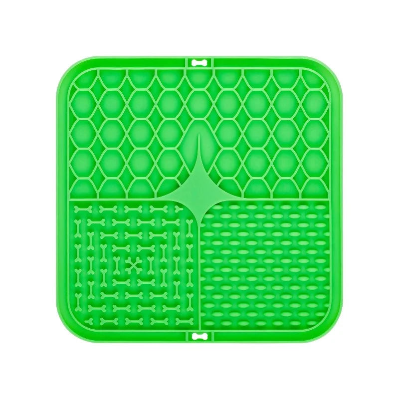 Pet Lick Silicone Mat Slow Feeder Dog Food Plate Bathing Distraction Sucker Training Feeder for Dogs Kitchen Supplies