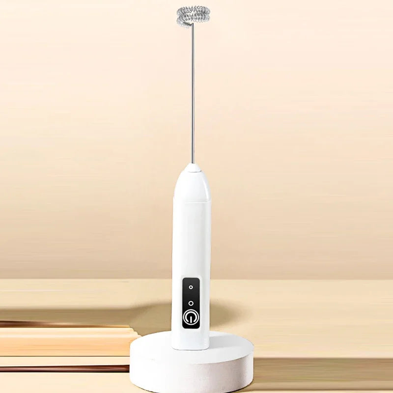 Wireless Milk Frothers Electric Handheld Blender Electrical Mini Coffee Maker Whisk Mixer with USB for Coffee Cappuccino Cream