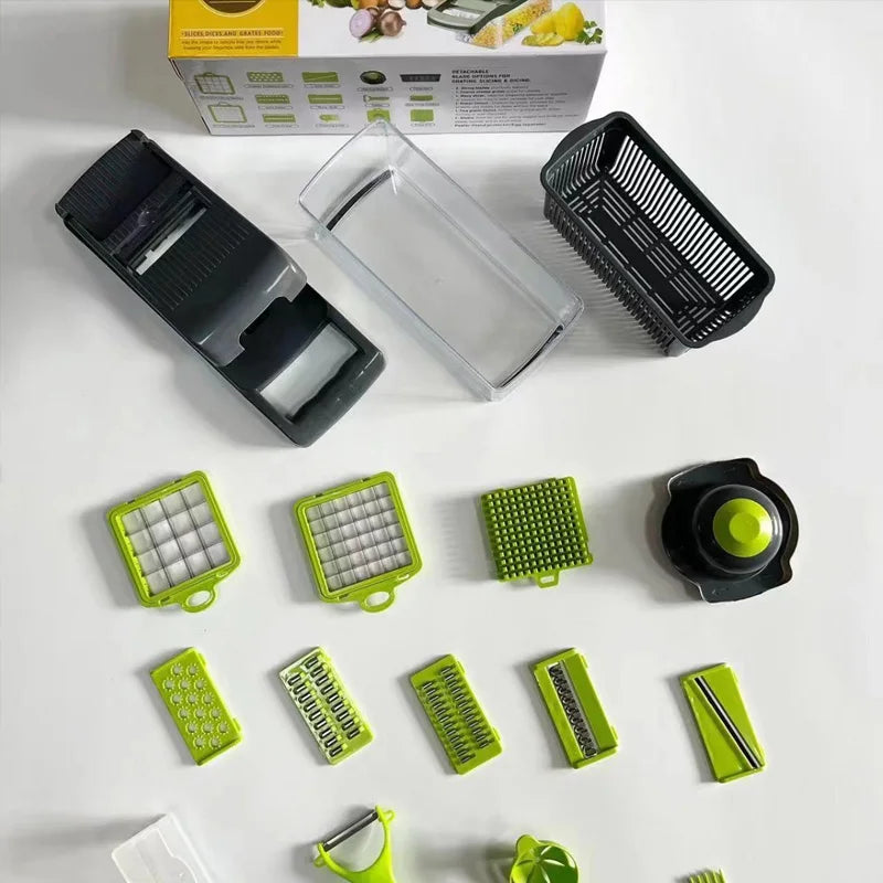 Multifunctional Vegetable Slicer & Chopper, Mandoline Grater for Cutting, Slicing, Shredding & Dicing Food