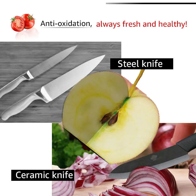 Ceramic Knives Kitchen knives Set 3 4 5 6 inch Chef knife Cook Set Chef Utility Slicer Vegetable Peeler White Zirconia Blade