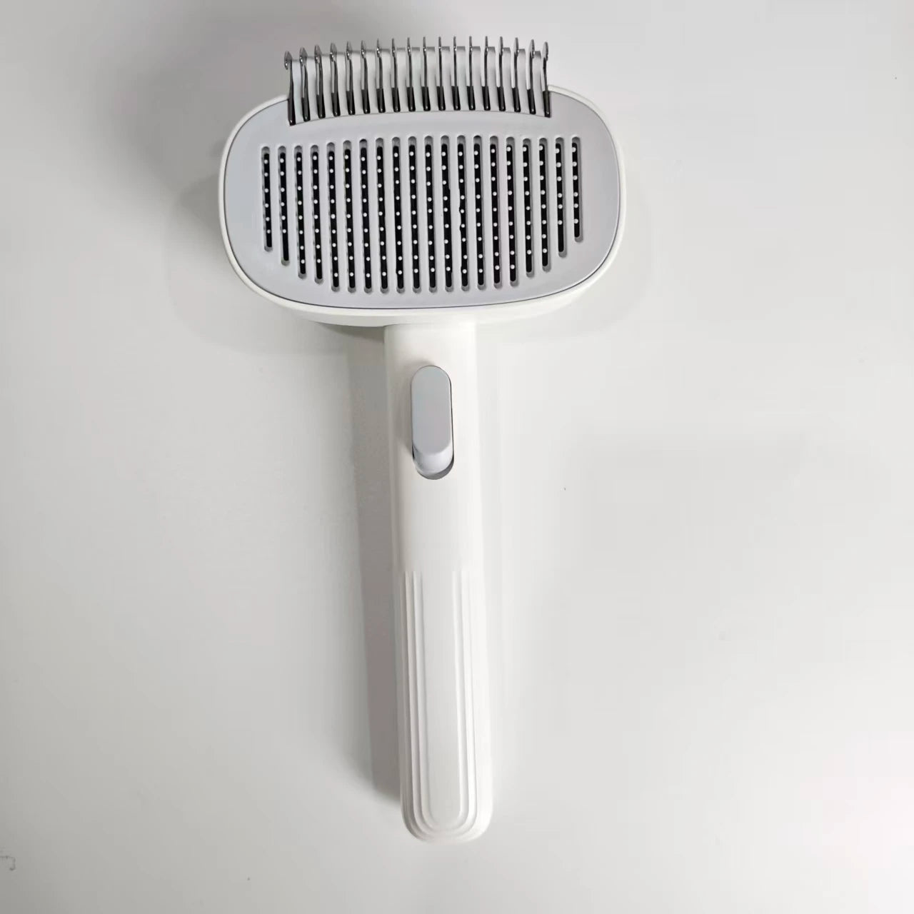 Pet Detangling Brush - Self-Cleaning Grooming Comb for Dogs & Cats - Deshedding Brush for Easy Fur Removal