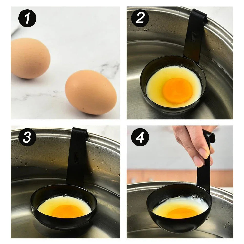1/2pcs Poached Egg Maker Nonstick Large Egg Poachin Boiled Holder Egg Steamer Rack Eggs Cooker Kitchen Supplies Gadgets for Home