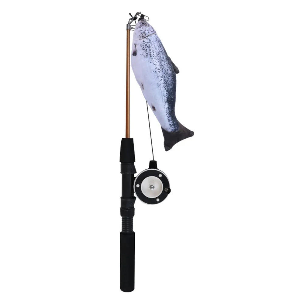 New Retractable Cat Teaser Wand Toy Ultra-Long Plush Cat Feather Toys Catnip Refills Cat Fishing Pole Toy for Indoor Cats