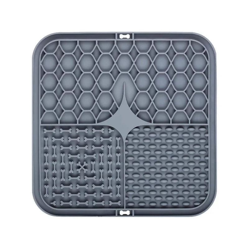 Pet Lick Silicone Mat Slow Feeder Dog Food Plate Bathing Distraction Sucker Training Feeder for Dogs Kitchen Supplies
