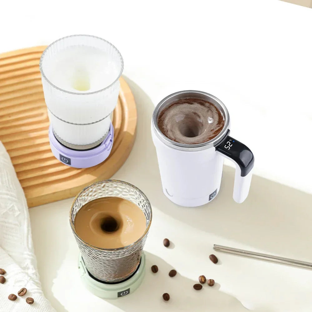 USB Automatic Detachable Coffee Cup Intelligent Temperature Measuring Rechargeable Mug Warm Coaster Magnetic Stirring Cup LIYI
