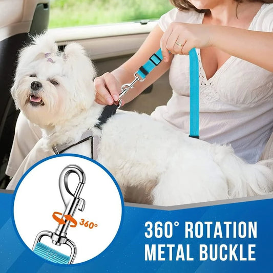 1Pcs Pet Dog Seat Belt Adjustable Stretch Two Dog Lead Dog Cat Car Fixed Dog Chain Buffer Traction Car Safety Rope