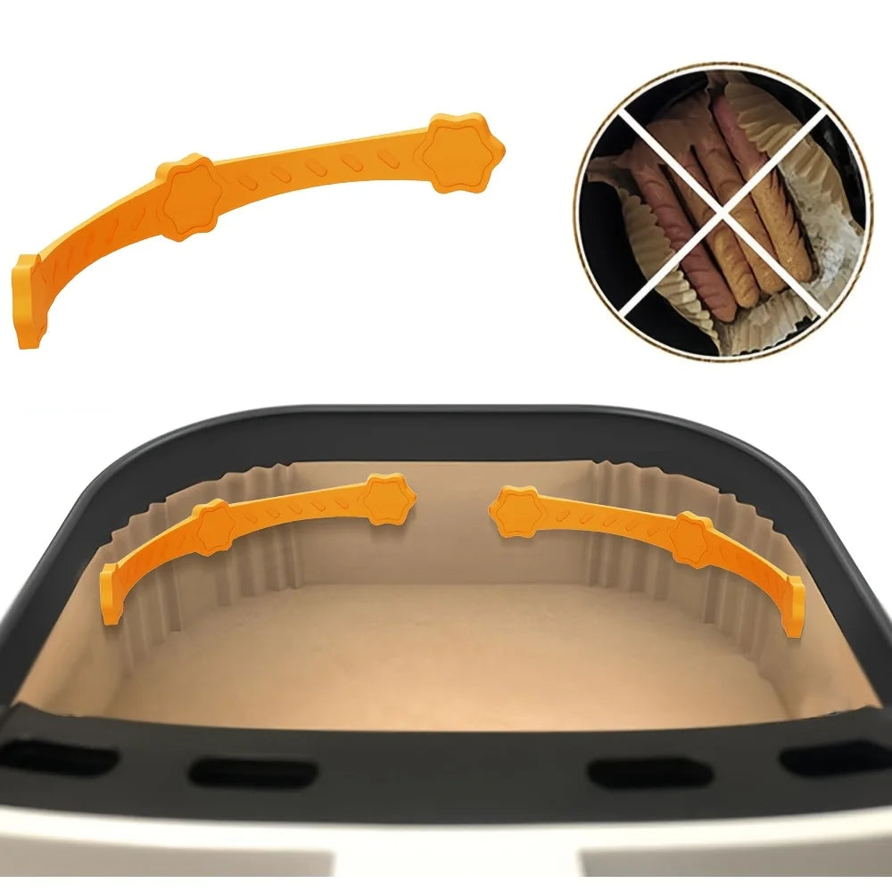 4/8PCS Air Fryer Magnet Silicone Buckle for Holding Down Air Fryer Parchment Paper Liners Prevent The Paper Gasket From Burning
