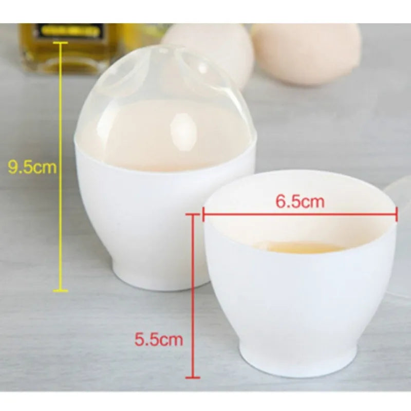 TXM Microwave Egg Cooker White Microwave Oven Cup Poacher Egg Boiler Steamer Cooking Tool Kitchen Accessories