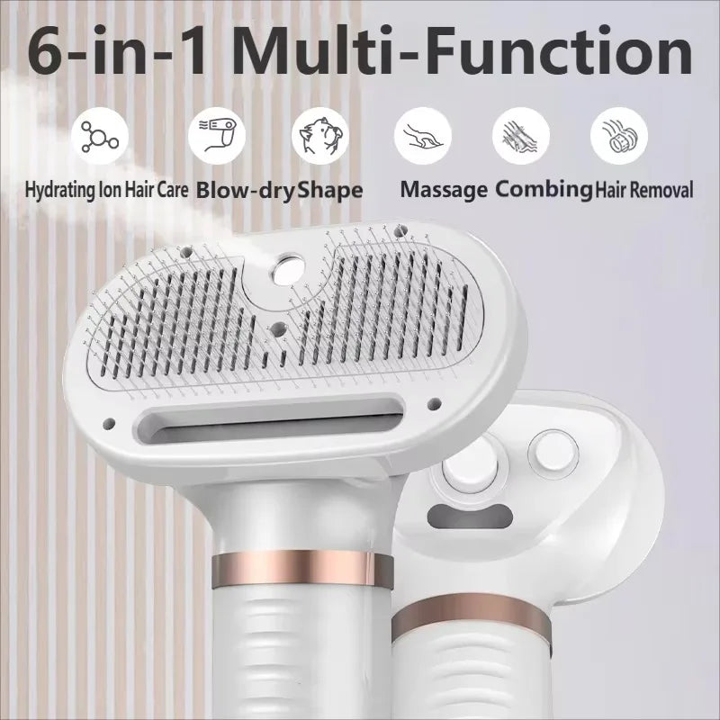 1 Piece Customization Support Pet Hair Grooming Comb Brush Massage Automatic Rechargeable Battery Simple Design Self Cleaning